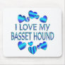 I Love My Basset Hound Mouse Pads