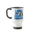 I Love My Basset Hound Travel Mug mug