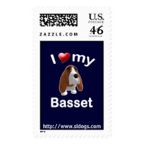 I Love My Basset Postage Stamp by SLDogs I Love My Basset Postage Stamp