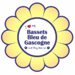 I Love My Bassets Bleu de Gascogne (Multiple Dogs) Acrylic Cut Out