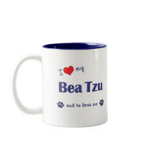 I Love My Bea Tzu (Male Dog) Mugs