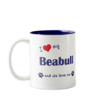 I Love My Beabull (Female Dog) Mugs