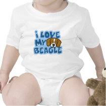 I Love My Beagle Baby Creeper
