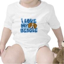 I Love My Beagle Baby Creeper