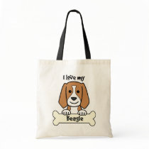 I Love My Beagle Canvas Bag