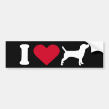 "I Love my Beagle" Bumper Sticker