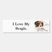 I Love My Beagle. Bumper Sticker