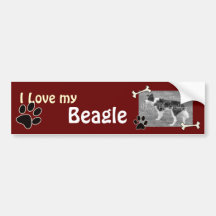 I love my Beagle Bumper Sticker