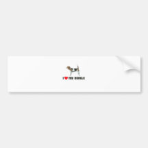 I Love My Beagle Bumper Stickers