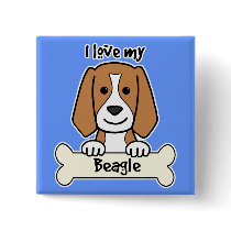 I Love My Beagle Pins