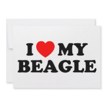 I Love my Beagle Invitation