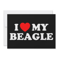 I Love my Beagle Invitation