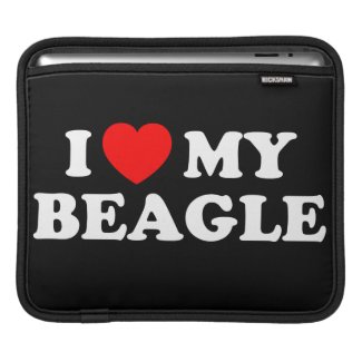 I Love my Beagle iPad & Laptop Sleeve