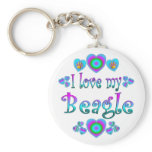 I Love My Beagle Key Chain