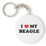 I Love My beagle Key Chain