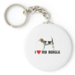I Love My Beagle Key Chain