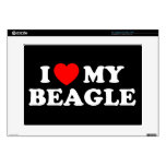 I Love my Beagle Laptop Skin