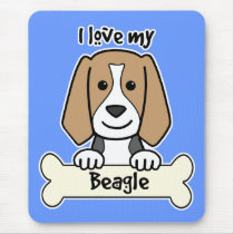 I Love My Beagle Mouse Pad