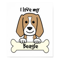 I Love My Beagle posters