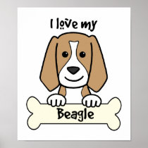 I Love My Beagle Poster