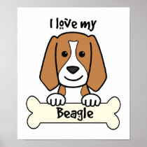 I Love My Beagle Poster