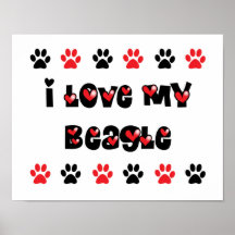 I Love My Beagle Posters