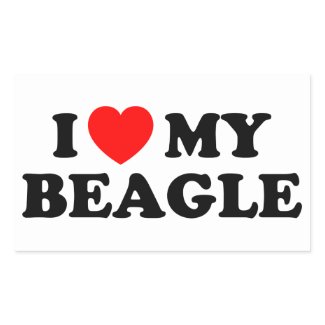 I Love my Beagle Sticker