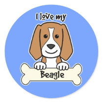 I Love My Beagle stickers by dogcartoons I Love My Beagle stickers