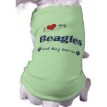 I Love My Beagles (Multiple Dogs) Dog Shirt