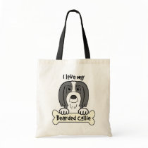 I Love My Bearded Collie Bags