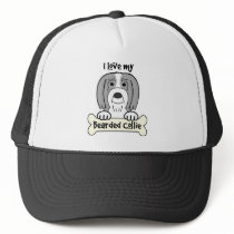 I Love My Bearded Collie Mesh Hat