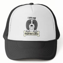 I Love My Bearded Collie Mesh Hats