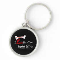 I Love My Bearded Collie keychains