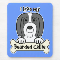 I Love My Bearded Collie Mouse Mat