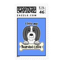I Love My Bearded Collie Postage