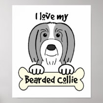 I Love My Bearded Collie Posters
