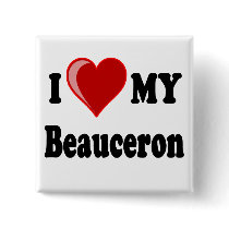 I Love My Beauceron Dog Button