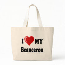 I Love My Beauceron Dog Canvas Bags
