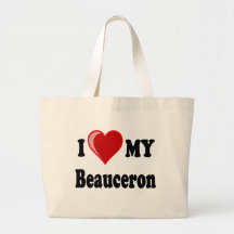 I Love My Beauceron Dog Canvas Bags