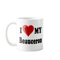 I Love My Beauceron Dog Coffee Mugs