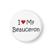 I Love My Beauceron Dog Lover Gifts and Apparel Magnets