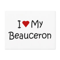 I Love My Beauceron Dog Lover Gifts and Apparel Post Card