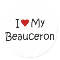I Love My Beauceron Dog Lover Gifts and Apparel Sticker