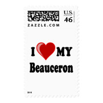 I Love My Beauceron Dog Postage Stamps