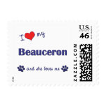 I Love My Beauceron (Female Dog) postage