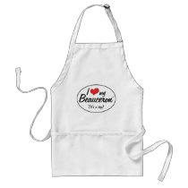 I Love My Beauceron (It's a Dog) Aprons