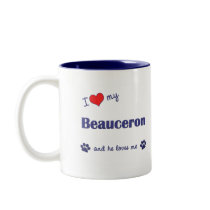 I Love My Beauceron (Male Dog) Coffee Mugs