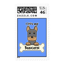 I Love My Beauceron Postage Stamps