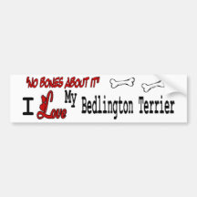 I Love My Bedlington Terrier Bumper Sticker