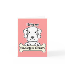 I Love My Bedlington Terrier cards